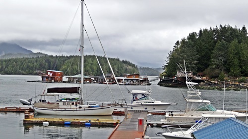 Vue de Tofino depuis le Marina West Motel